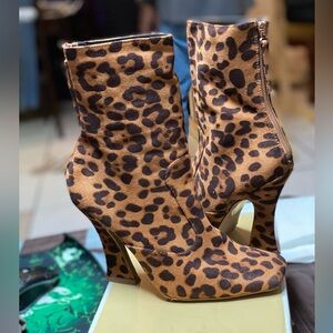 Charlotte Russe. Leopard print suede boot.